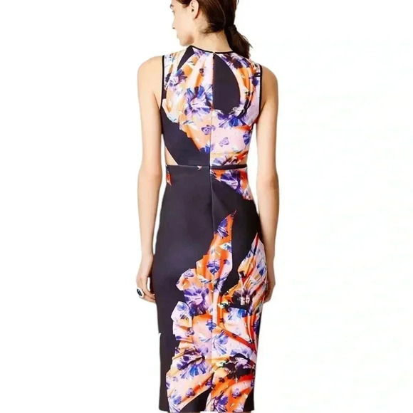 CLOVER CANYON Neoprene Multicolor Printed Stretch Women’s Mini Dress S D5 - Picture 2 of 14